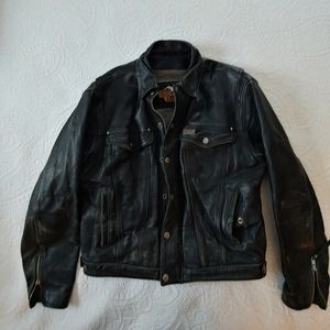 Vintage Distressed Harley Davidson Motorcycle Jacket